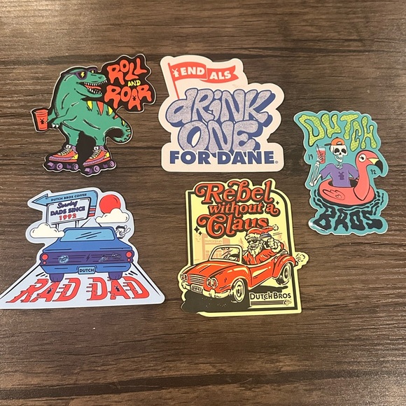 Dutch Bros Sticker Set of 5 - Picture 1 of 1